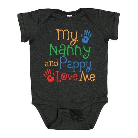 

Inktastic Nanny and Pappy Love Me Gift Baby Boy or Baby Girl Bodysuit