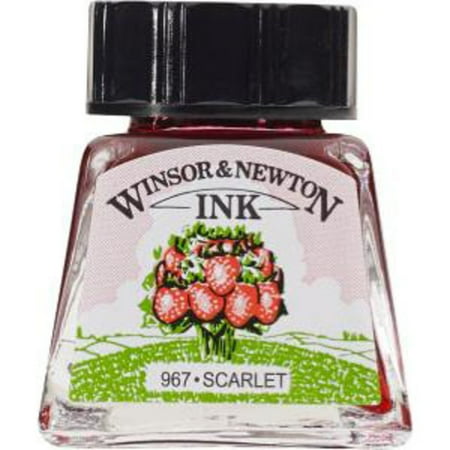 UPC: 0094376896404 | Winsor & Newton Drawing Ink  .5 oz. Bottle  Scarlet