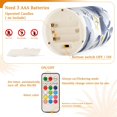 thumbnail image 4 of Electronic Candle Light Combination 3x5In, 3x4In Flameless Candle Plastic Festive Decoration Party Christmas Decoration Gray Flower, 4 of 7