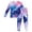 Pink526, variant on HAYIMI Children Outfit Sets Long Sleeved Space Star Printed O-Neck Home Wear Tops Pants Suit Casual Wear Versatile Summer Solid Color Clothes Sets for Kids