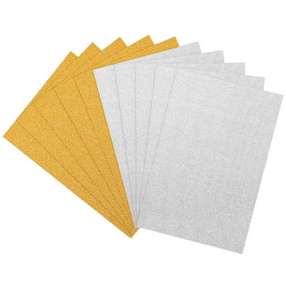 BESTOYARD 10Pcs Premium Glitter Paper Assorted for Origami Cards and Decorations