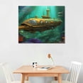 thumbnail image 2 of Nawypu Nautilus Jules Verne Submarine Poster Canvas Painting Print Wall Art PictureCanvas Painting Posters Poster for Room Aesthetic Posters &amp; Prints on Canvas Wall Art Poster for Room, 2 of 4
