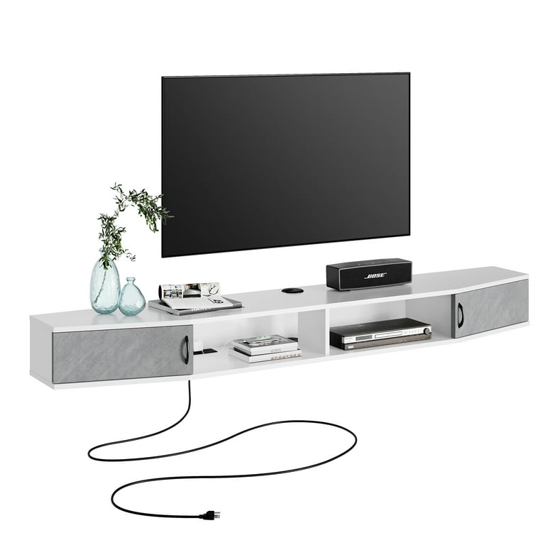 70 Inch Floating TV Stand with Storage Cabinet for TVs up to 80