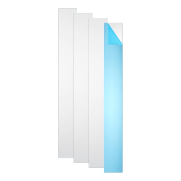 Uxcell 6061 T651 Aluminum Sheet Metal, 11.8" x 0.8" x 0.06" Flat Plain Aluminum Plate Covered with Single Protective Film Heat Treatable for DIY Crafting Industry(Silver, 4Pcs)