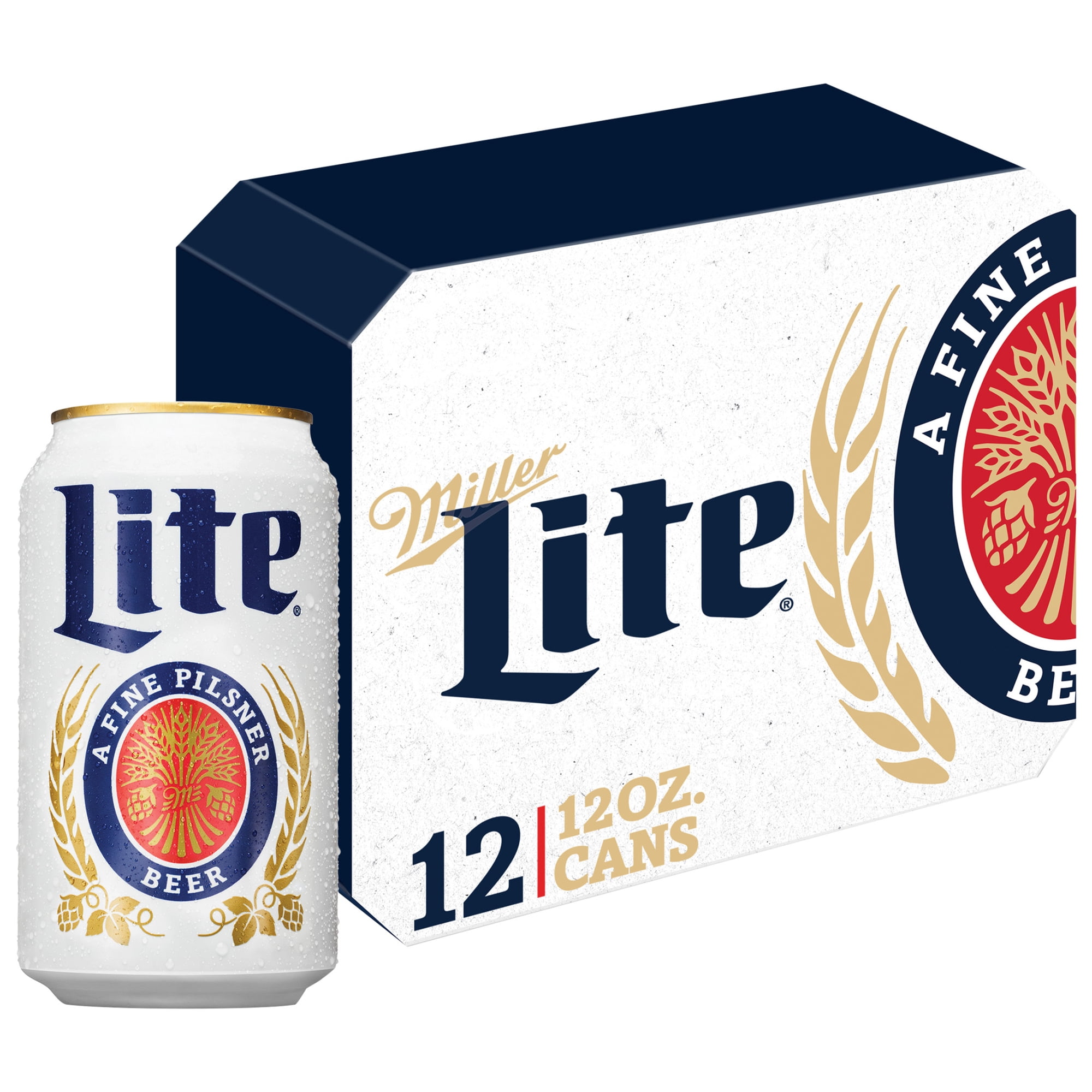 Miller Lite American Light Lager Beer, 12 pack, 12 fl oz Aluminum Cans, 4.2% ABV