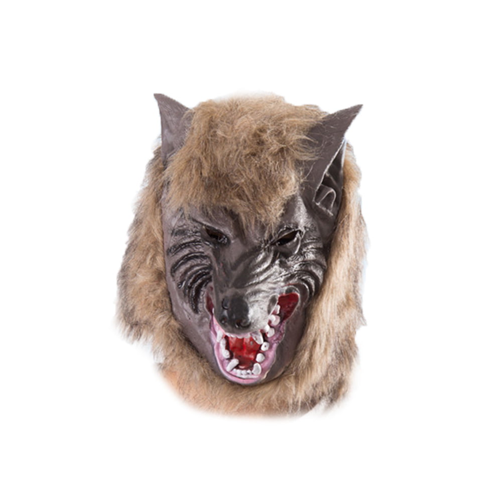 Famyfamy Scary Wolf Headgear Realistic Horror Latex Halloween Costume ...