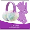 thumbnail image 5 of Peak 2 Peak Girls Purple Earmuff and Convertible Fingerless Gloves Winter Set [4014], 5 of 8