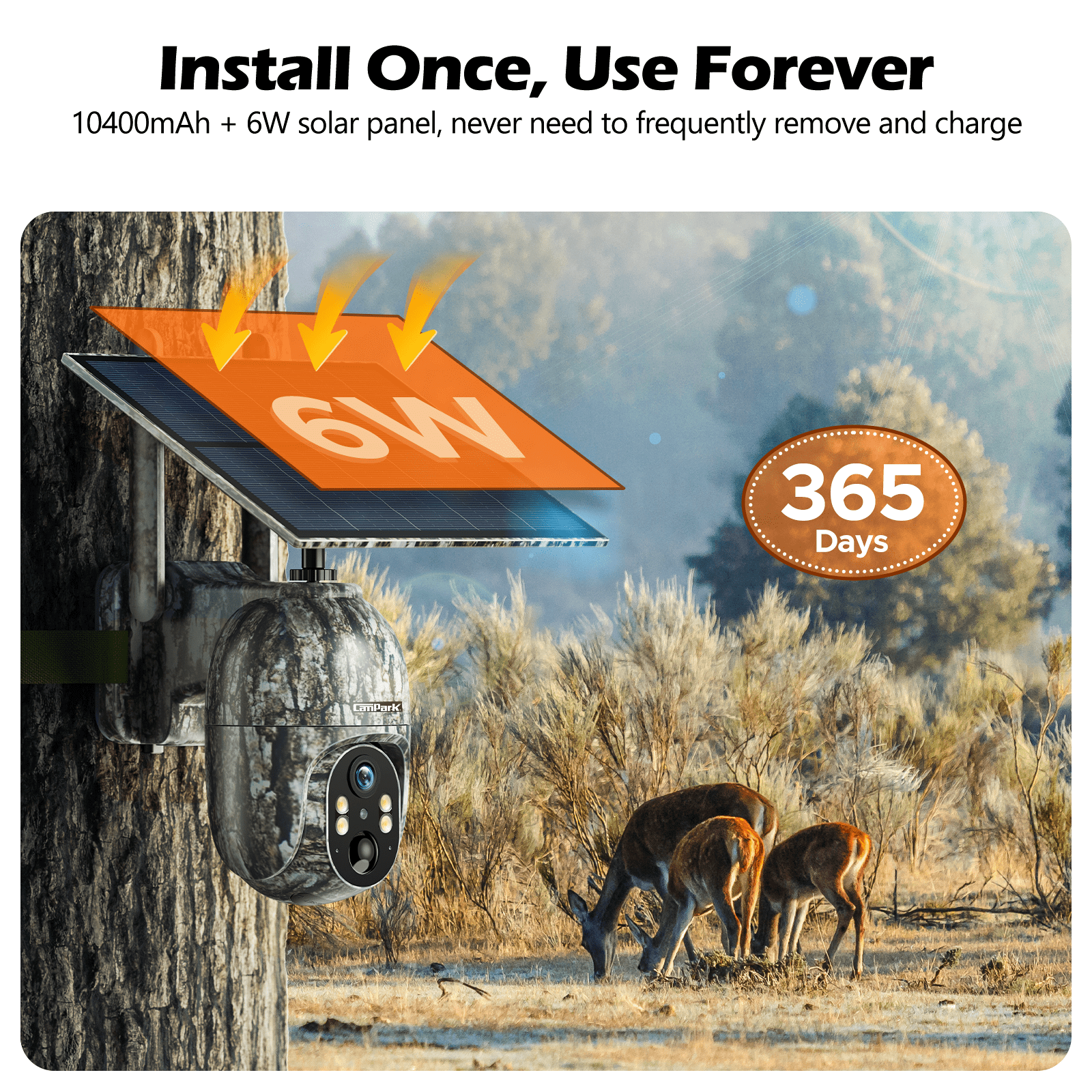 CAMPARK Trail Camera, Game Camera with Night Vision