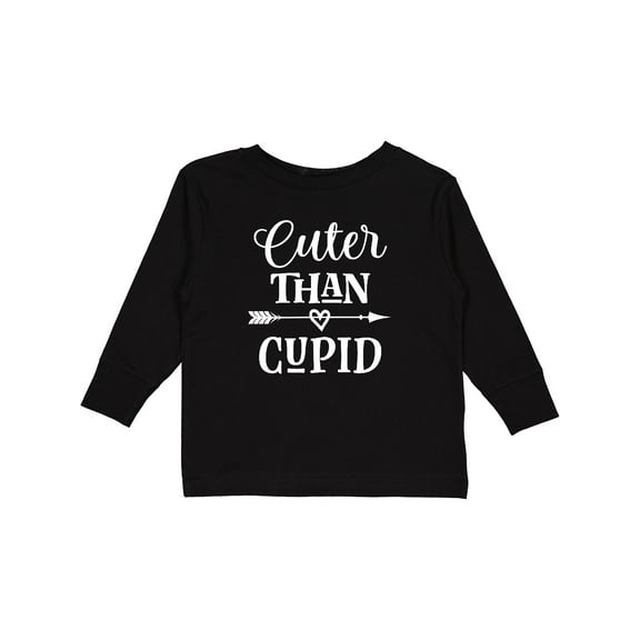 Inktastic Valentine Day Cuter Than Cupid Boys or Girls Long Sleeve Toddler T-Shirt