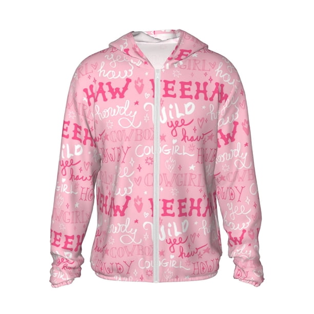 Fotbe Western Cowgirl Chaqueta con Protección Solar UPF 50+ para Hombre y Mujer, Camisa con Capucha y Bolsillos-XX-Large