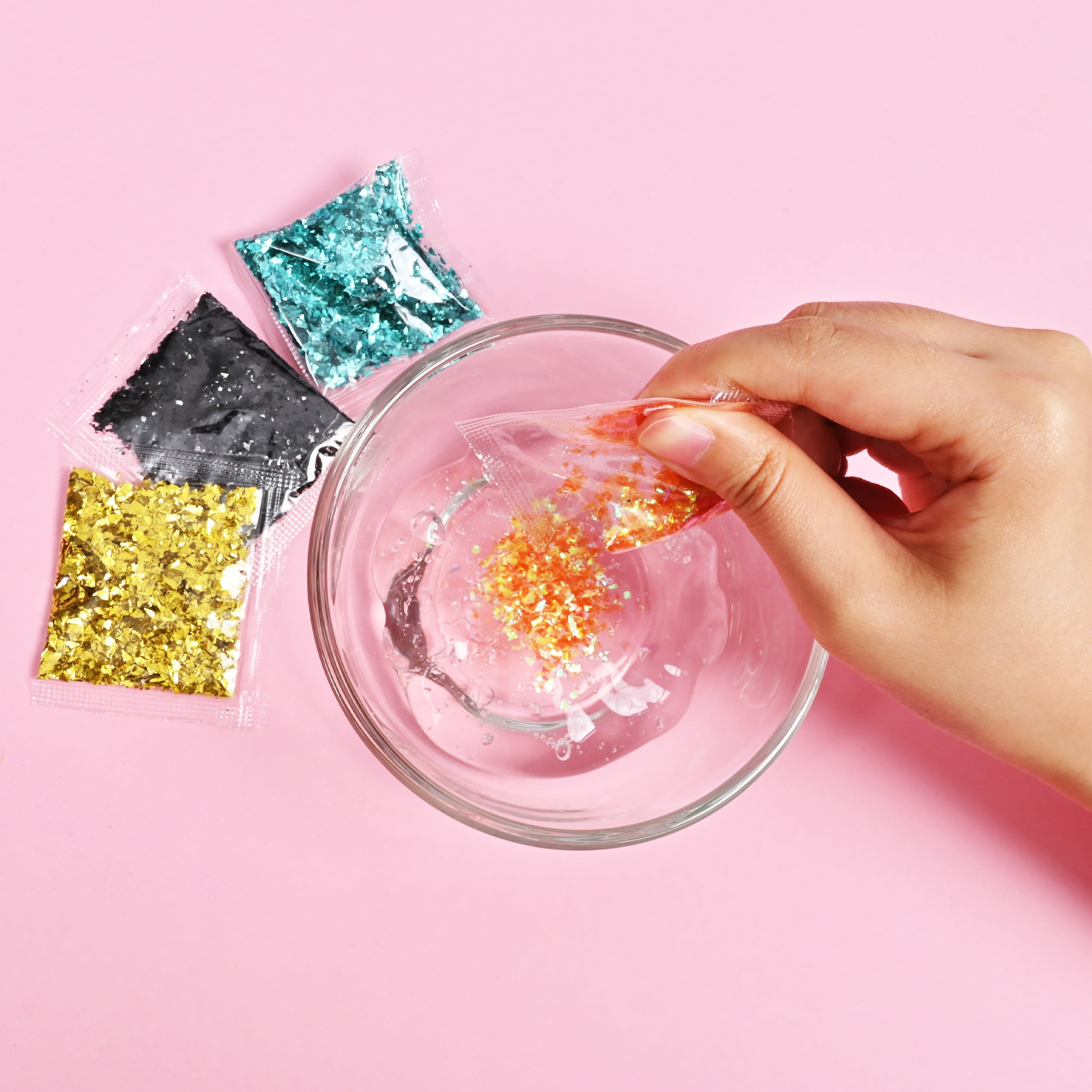 Hello Hobby Foil Confetti Craft Set, 12 Colors, Metallic and Iridescent