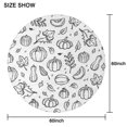 thumbnail image 6 of Fall Pumpkin Round Tablecloth 60" X 60",Wrinkle Wipeable Table Cloth for Kitchen Dining Room Picnic Patio Party, 6 of 6