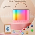 thumbnail image 2 of FanFun Karaoke Máquina con Micrófonos Inalámbricos para Adultos y Niños, Mini Altavoz de Karaoke con Luces Rgb, Compatible con Entrada Tf/aux/4 Voz Mágica Divertida, D23P, 2 of 7