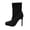 Black, variant on Women's Round Toe Stiletto Heels Ankle Boots Stretchy Knitted Booties Fall Winter Pull On High Heel Sock Boots for Work Office Wedding