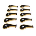 thumbnail image 4 of 10Pcs  Club Headcovers, Neoprene Washable Wide Opening  Iron Head Cover Protective Cover With Zipper, 4 of 8