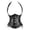 Black, variant on Halter Buckle Underbust Corset with Straps, Lace-Up Waist Cincher Belt Boned, Concert Club Tops for Women, Black Size XXL