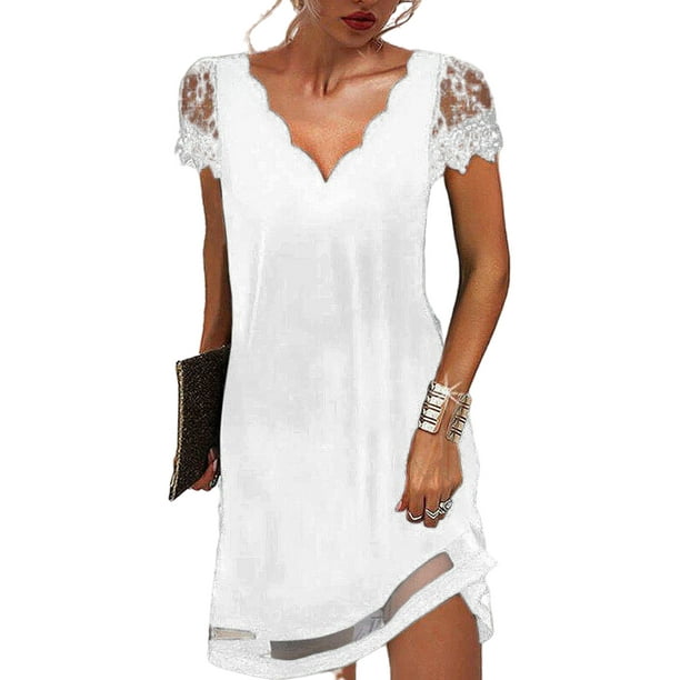 Plain white summer dress sale