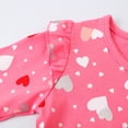 thumbnail image 3 of Rimyaw Toddler Girls Dresses Cotton Ruffle Sleeve Heart Valentines Day Casual Outfit Sundress Clothes 4T, 3 of 7