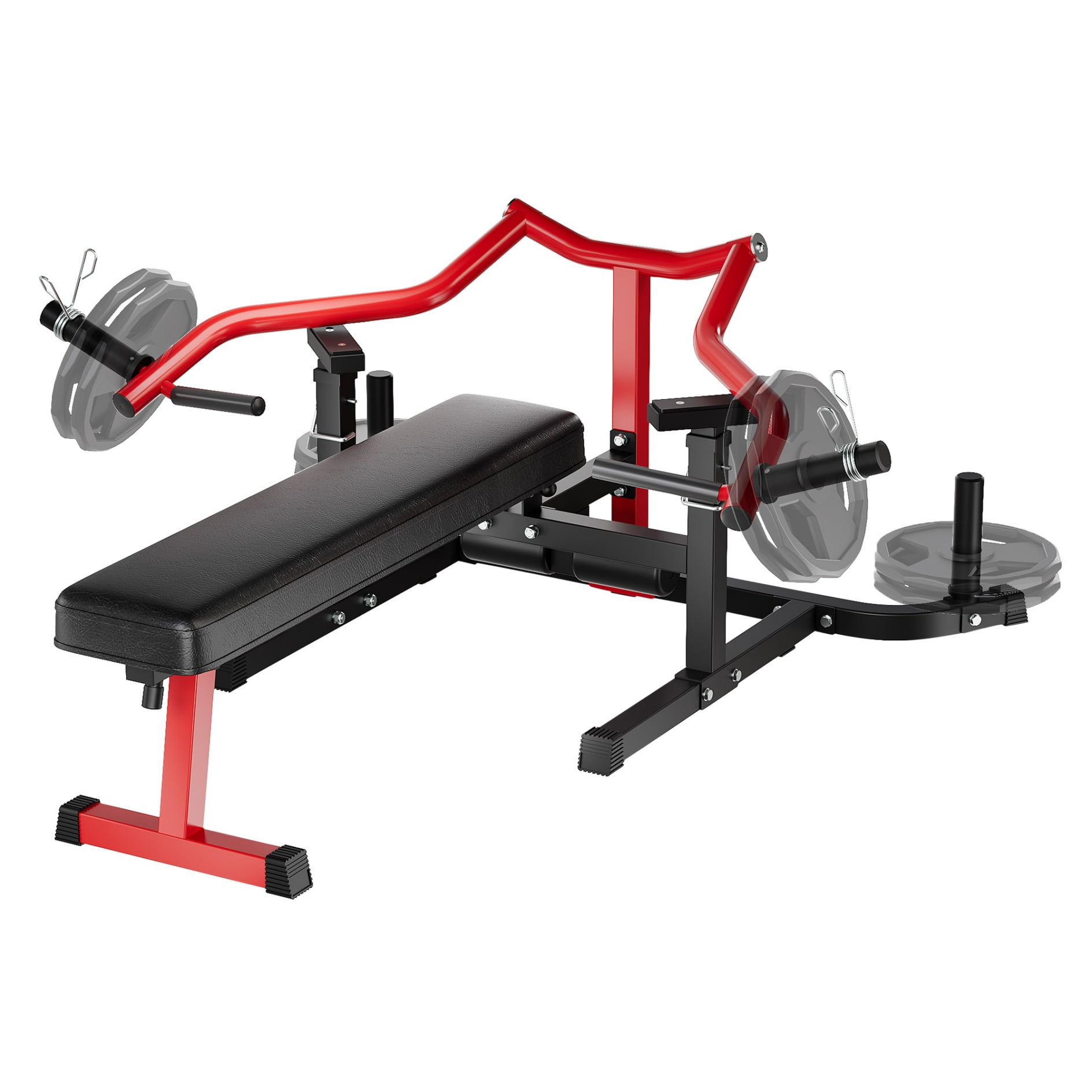 JoanKaren 4-in-1 Bench Press Machine,1250lbs Chest Press Machine with Independent Converging Arms,Flat Incline Bench
