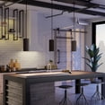 thumbnail image 5 of 6" Black Outdoor LED Aluminum Cylinder Cord-Mount Hanging Light, 5 of 10