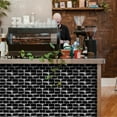 Clearance!Peel and Stick Backsplash Tiles for Kitchen Black and White