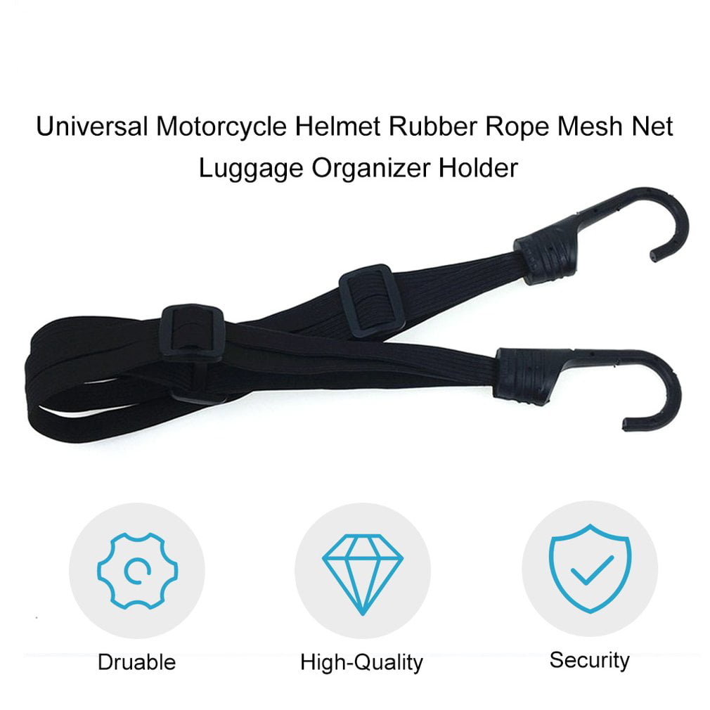 Caczmarek Universal Motorcycle Helmet Rubber Rope Mesh Net Motorcycle Protective Gears Luggage Hooks Accessories Organizer Holder 
