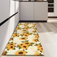 thumbnail image 4 of Beige Sunflower Pattern Kitchen Rug Mat,Kitchen Runner Rugs Non Skid Washable,Decorative Kitchen Floor Mats for Kitchen,Sink,Laundry,17"X47", 4 of 5
