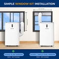 thumbnail image 5 of SereneLife SLPAC240W Portable Air Conditioner 12000 Capacity (Ashrae) Compact Home A/C Cooling Unit with Dehumidifier and Fan Modes, Includes Window Mount Kit, 12,000 BTU, White, 5 of 7
