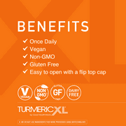 TurmericXL Joint Support & Supports Healthy Inflammatory Response - Delivers 45x More Curcumin - High Absorption - Gluten-Free – 250mg, 30 Veggie Capsules