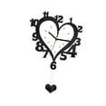 thumbnail image 5 of CarpNettore Acrylic Wall Clock with Arabic Numerals, Silent Movement, Heart Shape Decorative Black, 5 of 9