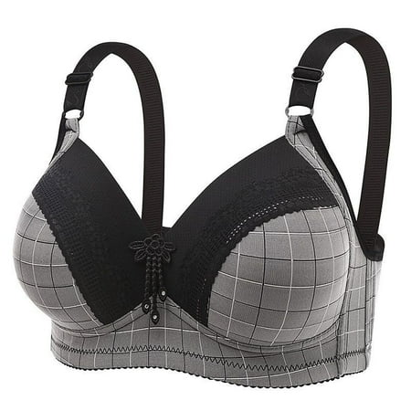 Women s Lace Trimmed Soft Lined Jacquard Pattern Wireless T-Shirt Bra with Adjustable Straps