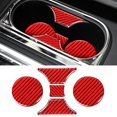 thumbnail image 2 of Carbon Fiber Central Control Cup Holder Panel Cover Trim(red), 2 of 4