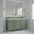 thumbnail image 3 of James Martin Furniture  60 in. Brittany Double Vanity with 3CM White Zeus Quartz Top, Bright White, 3 of 7