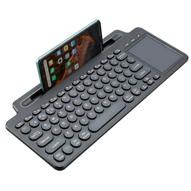 Teclado Teclado inalambrico BT Teclado de 2 4 GHz Teclado de escritorio Teclado ultrafino Tablet PC Ranura para telefono movil con panel tactil para Tablet PC Telefono movil Laptop Notebook Bodega Aur...