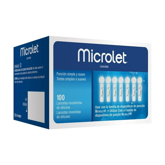 Lancetas Microlet 100s Esteriles
