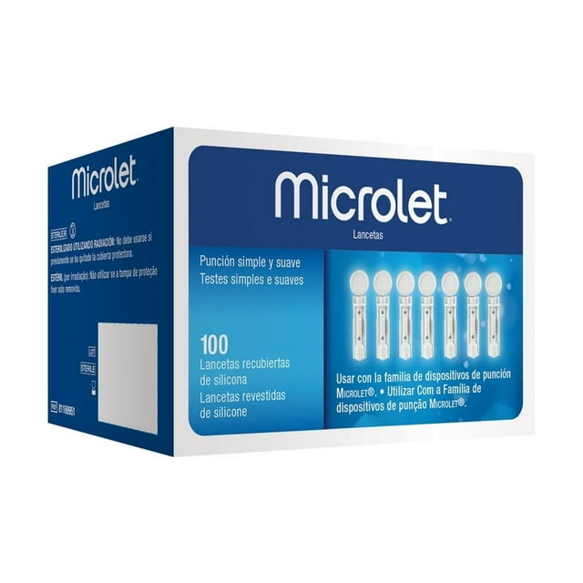 Lancetas Microlet 100s Esteriles