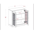 thumbnail image 5 of 100% Solid Wood 32" Bathroom Cabinet with Frosted Glass Doors and Adjustable Shelves, 5 of 5