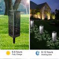 thumbnail image 3 of Paquete de 6 luces solares para exteriores, para caminos, césped, patios y entradas de vehículos, 3 of 5