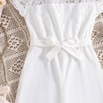 thumbnail image 6 of hengsof Girls' Lace Top Jumpsuit, Fashionable Solid Color Elastic Waistband Bow Jumpsuit, Casual Jumpsuit Suitable for Girls Aged 7-13, 6 of 6