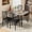 Grey | 1 Table+4 Chairs, variant on Modern 2-Person Dining Table Set for Small Spaces - Kitchen Table & Chairs Set with Padded Seats, Space-Saving Design - Easy Assembly, Rust-Resistant Metal Frame