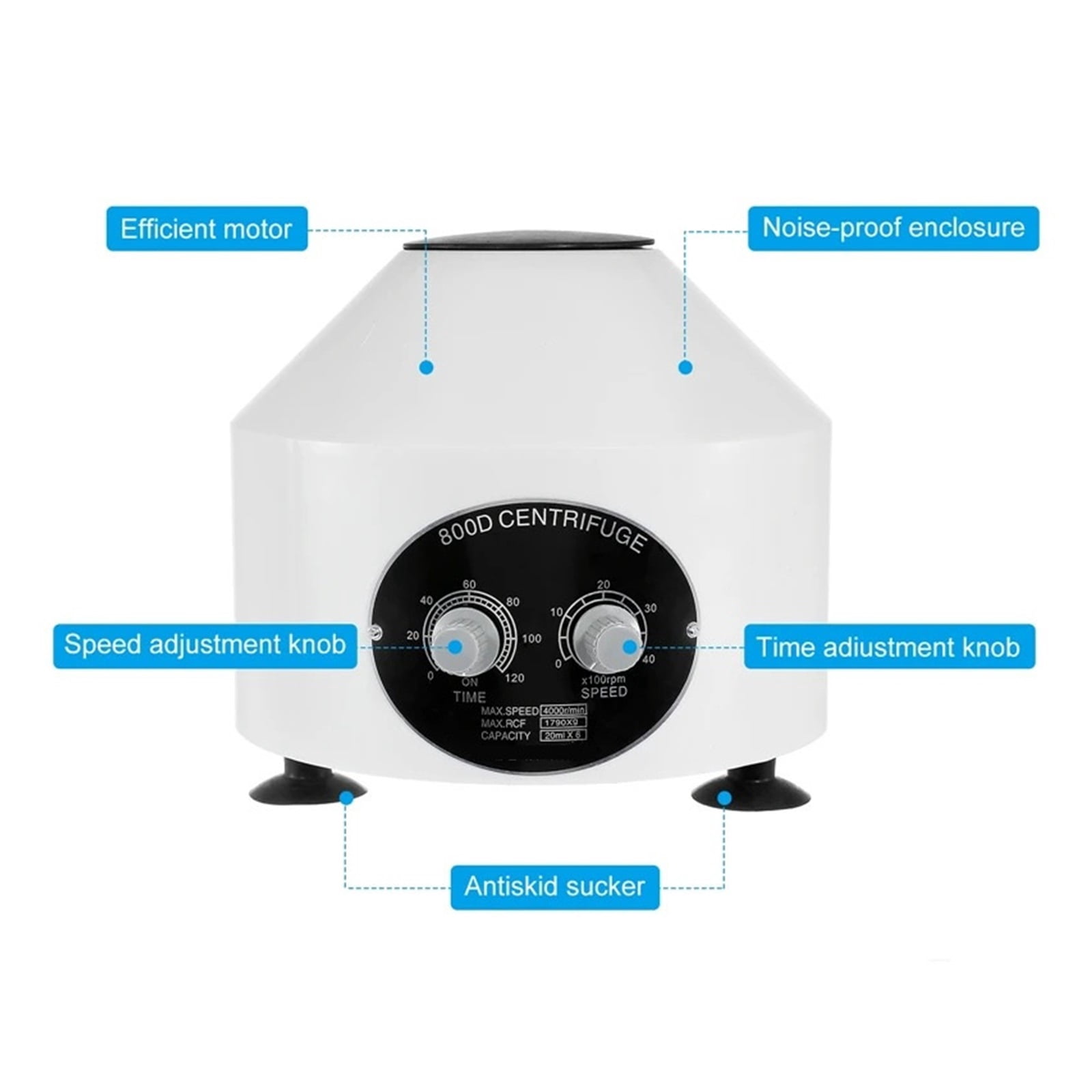 800D Electric Centrifuge PRP PRF Medical Separate Machine Desktop LabCentrifuge With Timer And Speed Control 4000rpm 20ml*6
--------
,Strong Power