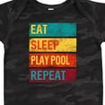thumbnail image 4 of Inktastic Billiards Eat Sleep Play Pool Repeat Boys or Girls Baby Bodysuit, 4 of 5