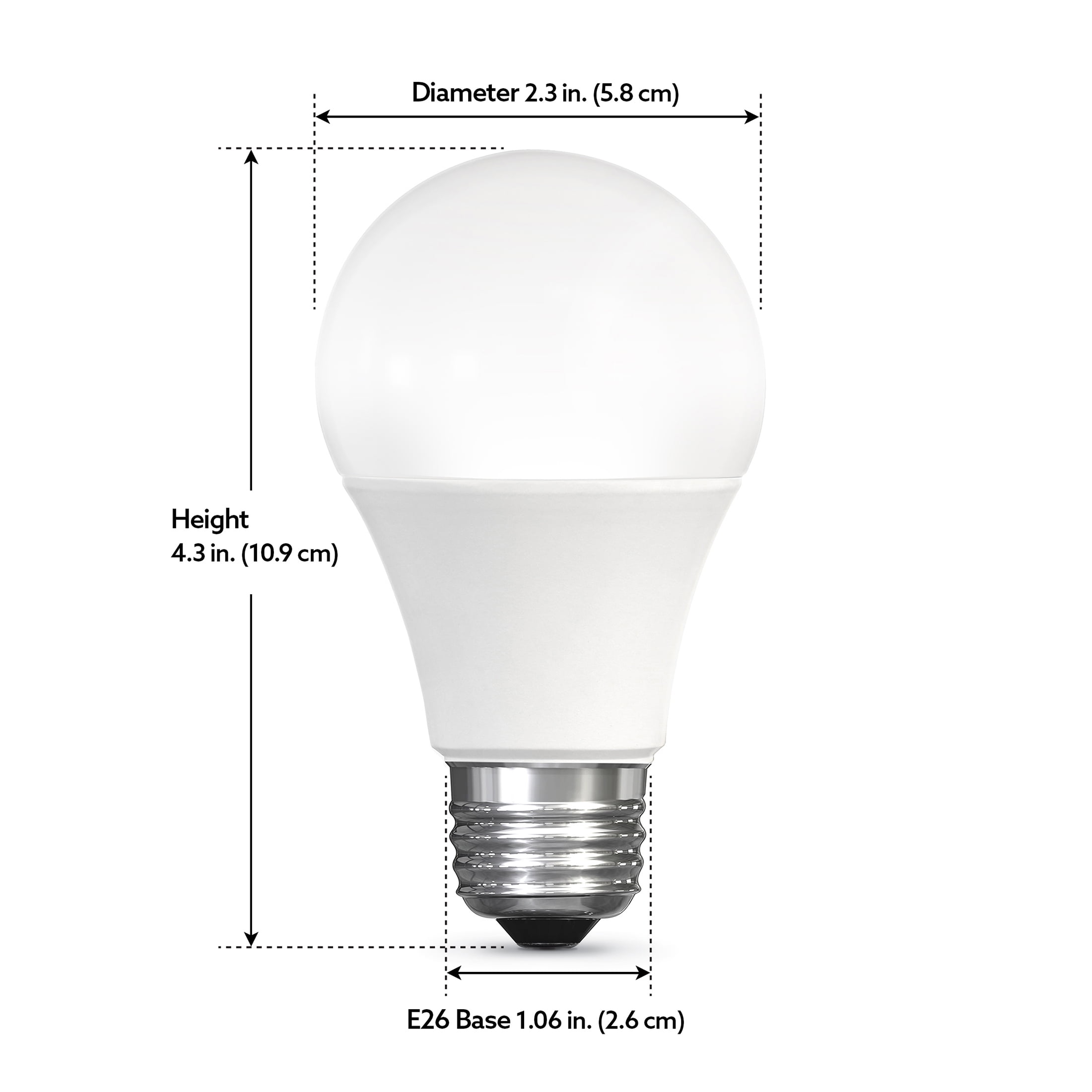 Feit Electric Smart LED 9 Watt (60W Equivalent) Soft White Light Bulbs, A19, E26, (Dimmable (3 Pack)