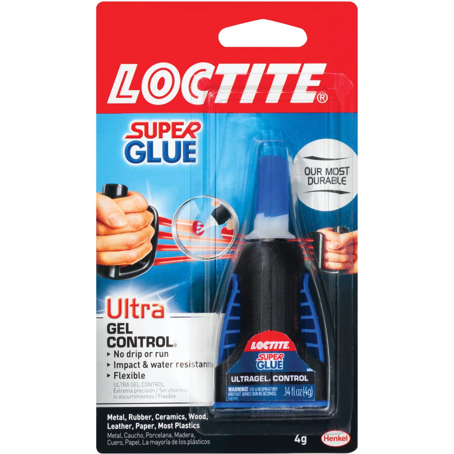 (6 pack) Loctite Super Glue Ultra Gel Control, Pack of 1, Clear 0.14 fl oz Bottle