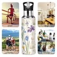 thumbnail image 7 of Yayeee 20oz Insulated Water Bottle Double Wall Stainless Steel with Flip Straw Lid, Blue Floral Rabbit, 7 of 7