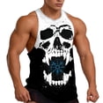 thumbnail image 2 of Men's Graphic Tank Tops Viking Printed Crewneck Cool Basic Fitness Muscle Shirt Casual Workout Breathable Summer Tank Top Blue2 XL, 2 of 4