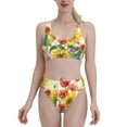 thumbnail image 2 of Picia Sunflower Cornflower Poppy Women's High Waisted Bikini Scoop Neck Swimsuit Two Pieces Bathing Suit-XX-Large, 2 of 8