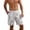 White, variant on Riecok Big and Tall Shorts Elastic Waist Drawstring Pull on Shorts Solid Summer Daily Wear with Pockets