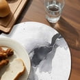 thumbnail image 4 of Round Placemats Grey White Marble 15 inch Set of 2 Table Mats for Dining Table Waves Abstract Art Heat Resistant Non-Slip Kitchen & Home Decorative Place Mat Set, 4 of 8