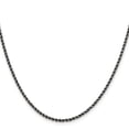 thumbnail image 4 of Diamond2Deal 925 Sterling Silver Ruthenium-plated 2.3 mm Rope Chain Necklace for Women 26", 4 of 6